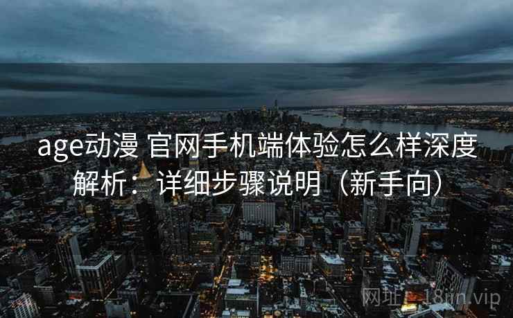 age动漫 官网手机端体验怎么样深度解析：详细步骤说明（新手向）