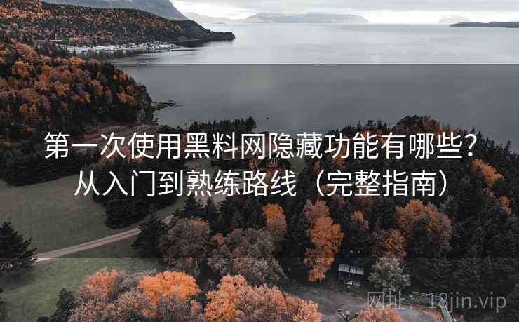 第一次使用黑料网隐藏功能有哪些？从入门到熟练路线（完整指南）