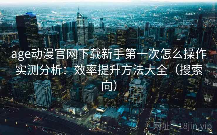 age动漫官网下载新手第一次怎么操作实测分析：效率提升方法大全（搜索向）