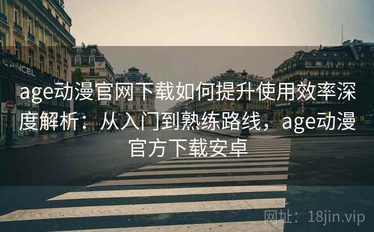 age动漫官网下载如何提升使用效率深度解析：从入门到熟练路线，age动漫官方下载安卓